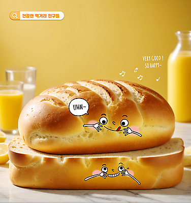 PSD 편집이미지 음료 빵 말풍선 음표 식재료 탁자 표정 미소 사람없음 노란색 귀여움 신선 유기농 대리석 메롱 손모양 검색창 이미지편집 모양 기호 웰빙 음악 음식 컬러 가구 컨셉 재료 모션 파일형식 손_신체부위