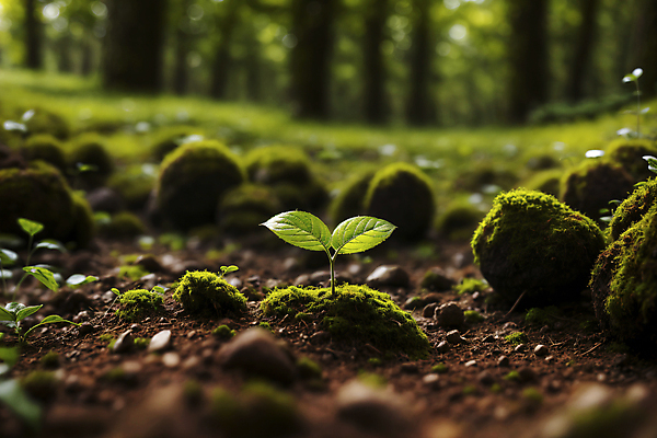 JPG 편집이미지 자연 이끼 풍경 근접촬영 사람없음 초록색 새싹 흙 조약돌 블러효과 편집실사 AI포토 AI콘텐츠 식물 뷰포인트 컬러 돌_바위 CG 생태계 블러 파일형식 효과