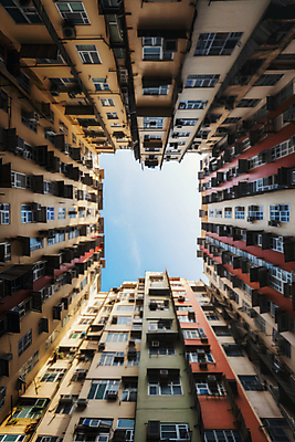 JPG 편집이미지 로우앵글 하늘 빌딩 사람없음 건물 사각형 도시 편집실사 AI포토 AI콘텐츠 도형 건축물 뷰포인트 CG 파일형식