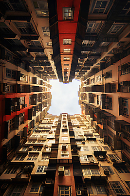 JPG 편집이미지 로우앵글 하늘 빌딩 사람없음 건물 갈색 사각형 도시 편집실사 AI포토 AI콘텐츠 도형 건축물 뷰포인트 컬러 CG 파일형식