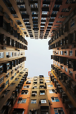 JPG 편집이미지 로우앵글 하늘 빌딩 사람없음 건물 도시 편집실사 AI포토 AI콘텐츠 건축물 뷰포인트 CG 파일형식