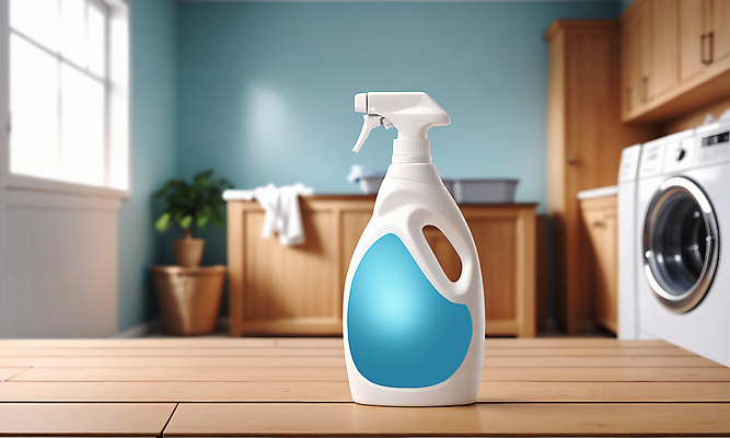 JPG 편집이미지 사람없음 세제 오브젝트 분무기 공병 나무탁자 드럼세탁기 세탁실 세탁용품 편집실사 AI포토 AI콘텐츠 생활용품 탁자 CG 세탁기 병_담는 파일형식