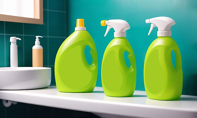 JPG 편집이미지 선반 사람없음 욕실 청소도구 세제 오브젝트 분무기 공병 편집실사 AI포토 AI콘텐츠 가구 도구 청소 CG 병_담는 파일형식