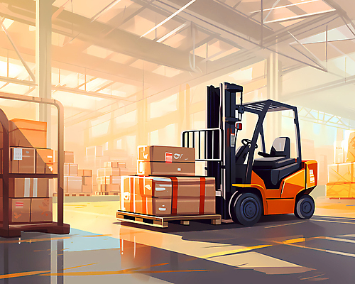 JPG 일러스트 사람없음 운송업 운반 중장비 지게차 택배상자 물류 물류창고 국내일러스트 AI일러스트 AI콘텐츠 산업 상자 산업장비 창고 택배 파일형식