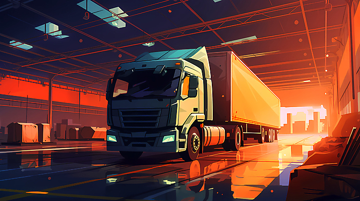 JPG 일러스트 사람없음 트럭 운송업 컨테이너 배송 택배 화물트럭 물류 물류창고 물류센터 국내일러스트 AI일러스트 AI콘텐츠 산업 자동차 창고 파일형식