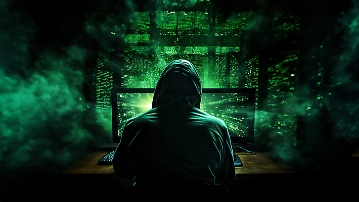 JPG 편집이미지 남자 한명 상반신 성인 뒷모습 초록색 컴퓨터 모니터 어둠 연기 사이버 보안 후드티셔츠 해킹 해커 성인남자한명만 편집실사 AI컴퓨터그래픽 AI콘텐츠 1 뷰포인트 컬러 티셔츠 안전 사람 전자제품 범죄 CG 남자한명만 성인남자만 파일형식