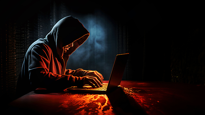 JPG 편집이미지 남자 한명 상반신 성인 빨간색 노트북 어둠 타이핑 사이버 보안 후드티셔츠 해킹 해커 성인남자한명만 편집실사 AI컴퓨터그래픽 AI콘텐츠 1 컬러 티셔츠 안전 사람 전자제품 범죄 CG 남자한명만 성인남자만 파일형식