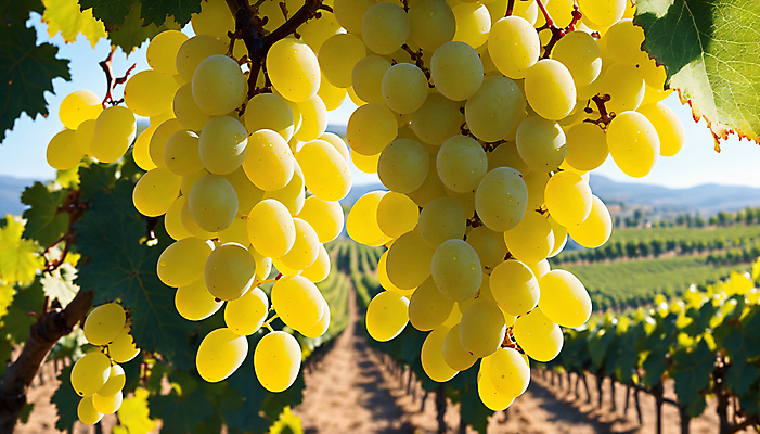 JPG 주간 편집이미지 사람없음 야외 초록색 햇빛 과수원 디지털합성 청포도 포도송이 포도농장 포도잎 편집실사 AI포토 AI콘텐츠 자연요소 컬러 잎 농업 포도 태양 농장 CG 파일형식