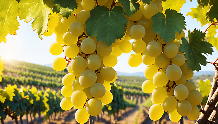 JPG 주간 편집이미지 사람없음 야외 초록색 햇빛 과수원 디지털합성 청포도 포도송이 포도농장 포도잎 편집실사 AI포토 AI콘텐츠 자연요소 컬러 잎 농업 포도 태양 농장 CG 파일형식