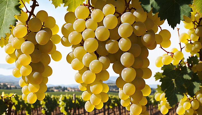 JPG 주간 편집이미지 사람없음 야외 초록색 햇빛 과수원 디지털합성 청포도 포도송이 포도농장 포도잎 편집실사 AI포토 AI콘텐츠 자연요소 컬러 잎 농업 포도 태양 농장 CG 파일형식