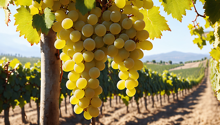 JPG 주간 편집이미지 사람없음 야외 초록색 햇빛 과수원 디지털합성 청포도 포도송이 포도농장 포도잎 편집실사 AI포토 AI콘텐츠 자연요소 컬러 잎 농업 포도 태양 농장 CG 파일형식