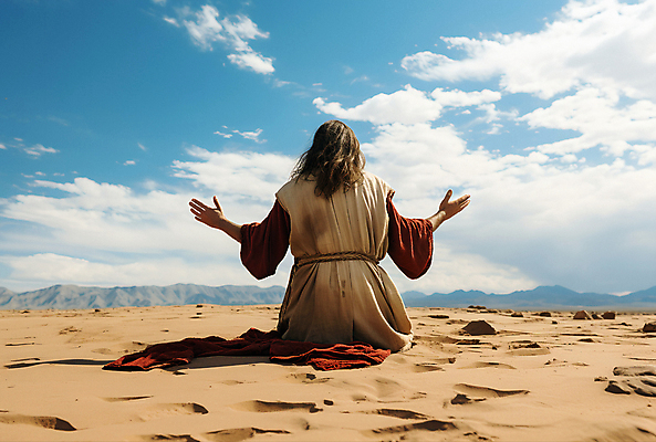 JPG 전신 구름 편집이미지 남자 기독교 하늘 팔벌리기 한명 앉기 성인 사막 기도 예수 디지털합성 성인남자한명만 편집실사 AI인물포토 AI콘텐츠 자연요소 1 종교 모션 사람 신_종교 CG 남자한명만 성인남자만 파일형식 AI포토