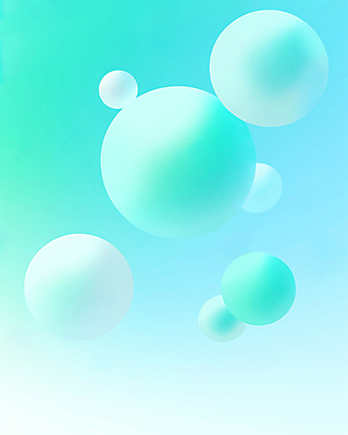 JPG 편집이미지 사람없음 거품 원형 비눗방울 입체 디지털합성 버블 민트색 편집실사 AI컴퓨터그래픽 AI콘텐츠 도형 컬러 CG 파일형식