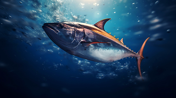 JPG 편집이미지 바다 사람없음 바닷속 바다동물 어둠 신선 참치 해산물 물거품 편집실사 AI포토 AI콘텐츠 동물 어류 수중 수중동물 거품 CG 파일형식