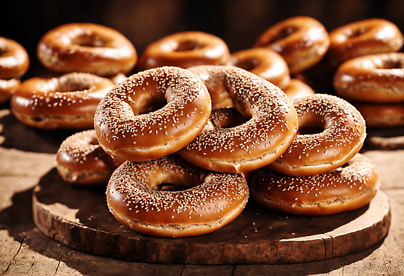 JPG 편집이미지 사람없음 갈색 가득함 베이글 나무받침 나무탁자 참깨 편집실사 AI포토 AI콘텐츠 빵 컬러 탁자 목재 받침대 CG 깨 파일형식