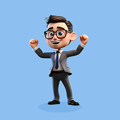 전신 PSD 편집이미지 남자 하늘색 직업캐릭터 한명 서기 미소 정장 성인 파이팅 주먹 만세 비즈니스맨 비즈니스캐릭터 성인남자한명만 안경낌 이미지편집 직업 캐릭터 1 옷 안경 비즈니스 모션 표정 사람 파란색 직장인 남자한명만 성인남자만 파일형식