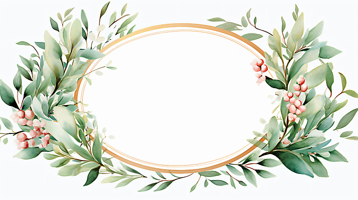 JPG 배너 열매 잎 일러스트 프레임 사람없음 초록색 원형 풀 카피스페이스 국내일러스트 AI일러스트 AI콘텐츠 도형 식물 컬러 공백 파일형식