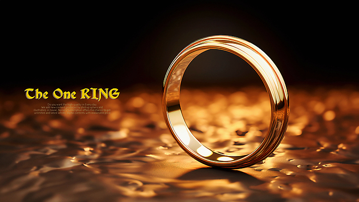 PSD 편집이미지 사람없음 금색 반지 황금 광택 금반지 카피스페이스 이미지편집 컬러 장신구 공백 파일형식