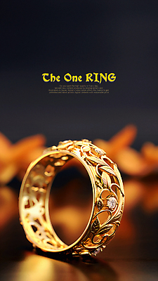 PSD 편집이미지 사람없음 금색 반지 황금 광택 금반지 카피스페이스 이미지편집 컬러 장신구 공백 파일형식