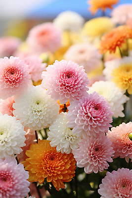 JPG 편집이미지 꽃 자연 국화 사람없음 컬러풀 블러효과 편집실사 AI포토 AI콘텐츠 식물 컬러 CG 생태계 블러 파일형식 효과