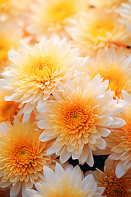 JPG 편집이미지 꽃 자연 국화 사람없음 노란색 주황색 편집실사 AI포토 AI콘텐츠 식물 컬러 CG 생태계 파일형식