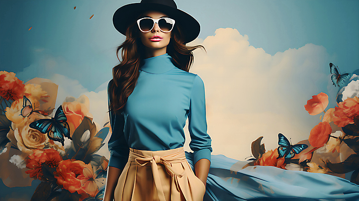 JPG 구름 편집이미지 모자 여자 꽃 나비 하늘 한명 상반신 성인 선글라스 가을 디지털합성 주머니손 의료성형뷰티 성인여자한명만 편집실사 AI인물포토 AI콘텐츠 자연요소 식물 1 잡화 계절 안경 곤충 모션 사람 CG 여자한명만 성인여자만 파일형식 AI포토