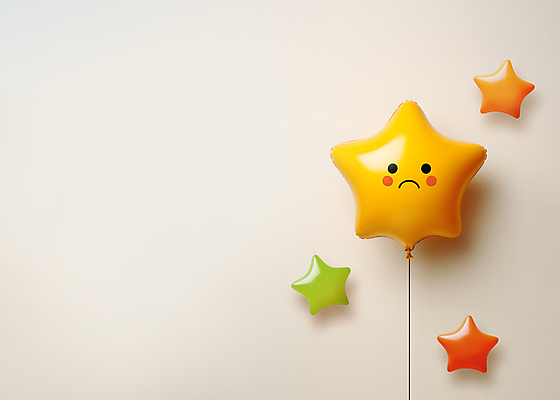 JPG 편집이미지 별 표정 사람없음 노란색 슬픔 디지털합성 풍선 우울감 카피스페이스 편집소스 이모지 편집실사 AI포토 AI콘텐츠 자연요소 감정 컬러 공백 CG 파일형식