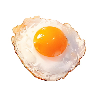 JPG 음식 일러스트 수채화 사람없음 계란 계란프라이 계란요리 국내일러스트 AI일러스트 AI콘텐츠 요리 알 파일형식