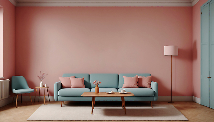 JPG 편집이미지 화분 분홍색 쿠션 탁자 실내 사람없음 인테리어 소파 문 카펫 공간 스탠드 디지털합성 파스텔톤 미니멀 편집실사 AI포토 AI콘텐츠 디자인 컬러 가구 의자 조명 내부 CG 파일형식