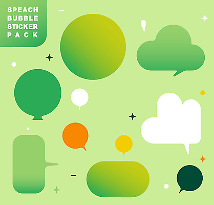 디자인 말풍선 스티커 일러스트 추상 사람없음 초록색 세트 다이어리 엘리먼트 다꾸 국내일러스트 AI파일 컬러 무늬 사무용품 신조어 약어 파일형식 벡터