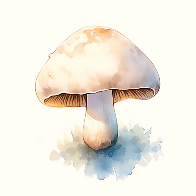 JPG 일러스트 자연 수채화 사람없음 버섯 가을 흰색 국내일러스트 AI일러스트 AI콘텐츠 계절 컬러 생태계 파일형식