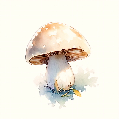 JPG 일러스트 자연 수채화 사람없음 버섯 가을 풀 베이지색 국내일러스트 AI일러스트 AI콘텐츠 식물 계절 컬러 생태계 파일형식