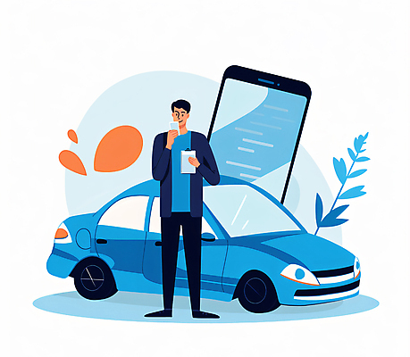 JPG 전신 남자 일러스트 자동차 한명 서기 들기 성인 금융 파란색 스마트폰 풀잎 확인 자동차보험 성인남자한명만 국내일러스트 AI일러스트 AI콘텐츠 1 육상교통 컬러 잎 모션 사람 경제 핸드폰 스마트기기 풀_식물 보험 남자한명만 성인남자만 파일형식