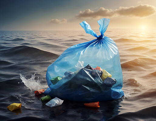 JPG 구름 편집이미지 물결 바다 하늘 사람없음 일몰 쓰레기 디지털합성 쓰레기봉투 해양오염 해양쓰레기 편집실사 AI포토 AI콘텐츠 자연요소 봉투 노을 환경오염 CG 파일형식