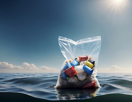 JPG 구름 편집이미지 물결 바다 하늘 사람없음 햇빛 쓰레기 디지털합성 쓰레기봉투 해양오염 해양쓰레기 편집실사 AI포토 AI콘텐츠 자연요소 봉투 태양 환경오염 CG 파일형식