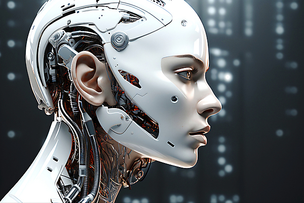 JPG 편집이미지 응시 얼굴 미래 사람없음 머리 디지털 은색 로봇 디지털합성 휴머노이드 SF AI_인공지능 편집실사 AI컴퓨터그래픽 AI콘텐츠 시선 컬러 컨셉 신체부위 CG 파일형식