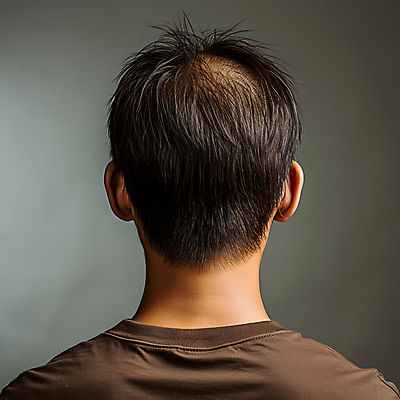 JPG 편집이미지 남자 한명 상반신 성인 머리카락 디지털합성 뒤통수 탈모 성인남자한명만 편집실사 AI인물포토 AI콘텐츠 1 사람 머리 CG 증상 남자한명만 성인남자만 파일형식 AI포토