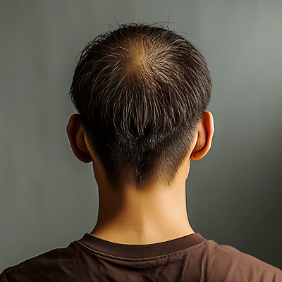 JPG 편집이미지 남자 한명 상반신 성인 머리카락 디지털합성 뒤통수 탈모 성인남자한명만 편집실사 AI인물포토 AI콘텐츠 1 사람 머리 CG 증상 남자한명만 성인남자만 파일형식 AI포토