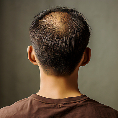 JPG 편집이미지 남자 한명 상반신 성인 머리카락 디지털합성 뒤통수 탈모 성인남자한명만 편집실사 AI인물포토 AI콘텐츠 1 사람 머리 CG 증상 남자한명만 성인남자만 파일형식 AI포토