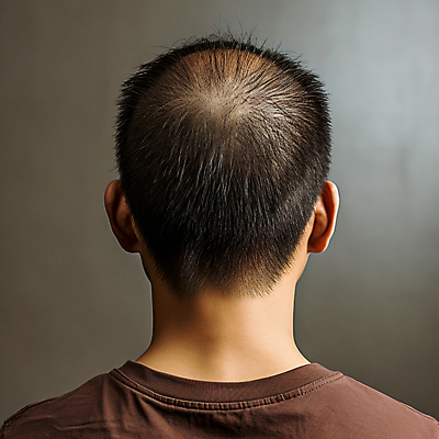 JPG 편집이미지 남자 한명 상반신 성인 머리카락 디지털합성 뒤통수 탈모 성인남자한명만 편집실사 AI인물포토 AI콘텐츠 1 사람 머리 CG 증상 남자한명만 성인남자만 파일형식 AI포토