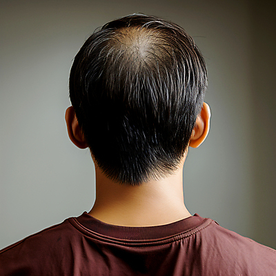 JPG 편집이미지 남자 한명 상반신 성인 머리카락 디지털합성 뒤통수 탈모 성인남자한명만 편집실사 AI인물포토 AI콘텐츠 1 사람 머리 CG 증상 남자한명만 성인남자만 파일형식 AI포토