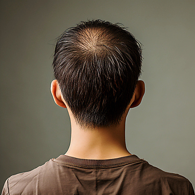 JPG 편집이미지 남자 한명 상반신 성인 머리카락 디지털합성 뒤통수 탈모 성인남자한명만 편집실사 AI인물포토 AI콘텐츠 1 사람 머리 CG 증상 남자한명만 성인남자만 파일형식 AI포토