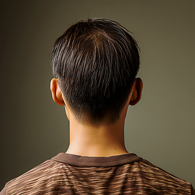 JPG 편집이미지 남자 한명 상반신 성인 머리카락 디지털합성 뒤통수 탈모 성인남자한명만 편집실사 AI인물포토 AI콘텐츠 1 사람 머리 CG 증상 남자한명만 성인남자만 파일형식 AI포토