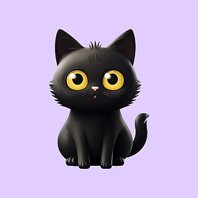 PSD 아이콘 사람없음 3D아이콘 3D 검은색 고양이 할로윈 디지털합성 컬러 포유류 반려동물 파일형식