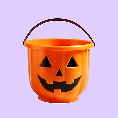 PSD 아이콘 호박 사람없음 3D아이콘 3D 주황색 양동이 디지털합성 잭오랜턴 컬러 채소 할로윈 파일형식
