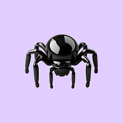 PSD 아이콘 사람없음 3D아이콘 3D 검은색 할로윈 디지털합성 거미 컬러 곤충 파일형식