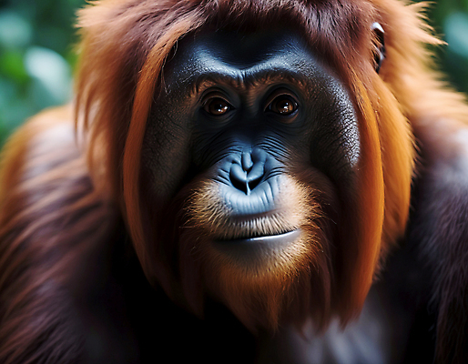 JPG 편집이미지 한마리 자연 사람없음 디지털합성 유인원 오랑우탄 편집실사 AI포토 AI콘텐츠 1 포유류 CG 생태계 파일형식