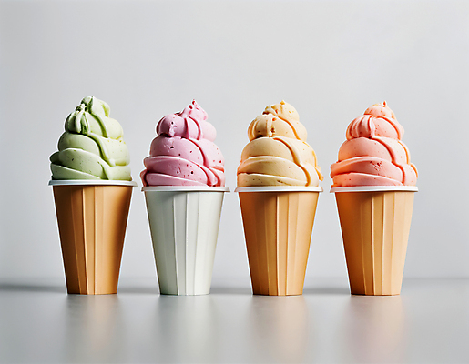 JPG 편집이미지 아이스크림 사람없음 종이컵 젤라또 컵아이스크림 편집실사 AI포토 AI콘텐츠 디저트 컵 일회용 CG 파일형식