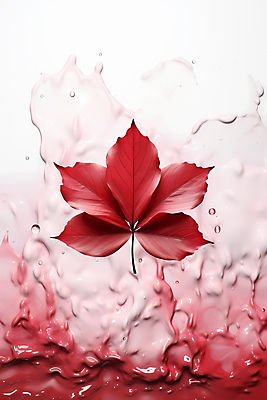 JPG 단풍 낙엽 일러스트 나뭇잎 수채화 사람없음 빨간색 가을 국내일러스트 AI일러스트 AI콘텐츠 계절 컬러 잎 파일형식