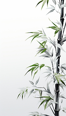 JPG 잎 일러스트 자연 붓터치 수묵화 풍경 사람없음 초록색 대나무 번짐 담채화 국내일러스트 AI일러스트 AI콘텐츠 나무 식물 컬러 미술 생태계 파일형식 효과